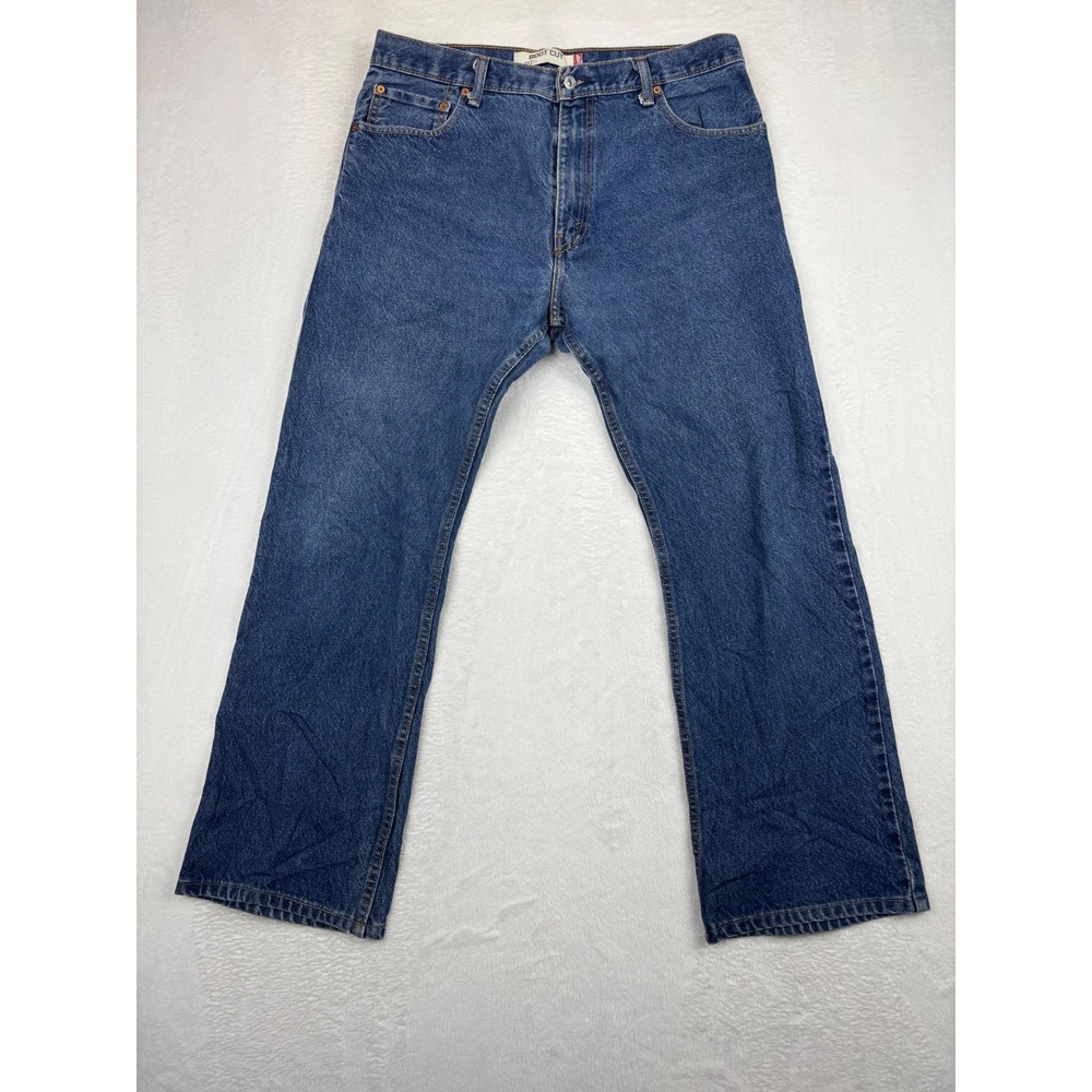 Levis 517 Boot Cut Grungy Mens 36x32 Blue Denim Medium Wash Festival Cut